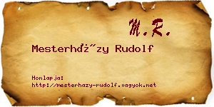 Mesterházy Rudolf névjegykártya