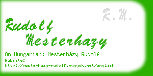 rudolf mesterhazy business card